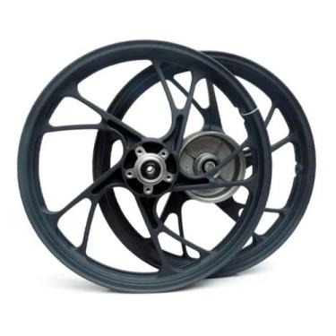 Imagem de Roda Titan 150 160 Fan 150 14/23 Disco Preta Pé Galinha - Geral