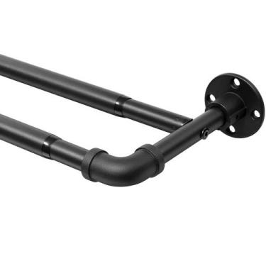 Imagem de Varetas de cortina BSBSBest Industrial Double 70-330 cm pretas