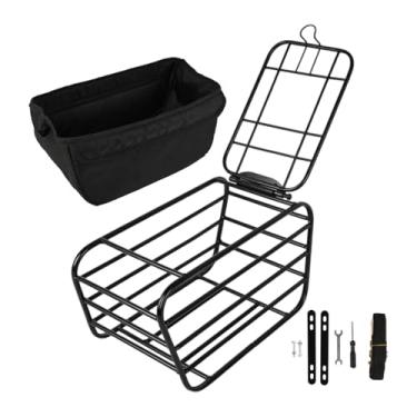 Imagem de Dynwave Cesta traseira para bicicleta, cesto de armazenamento para bicicleta, suporte prático para bicicleta, suporte de carga para bicicleta para cães,