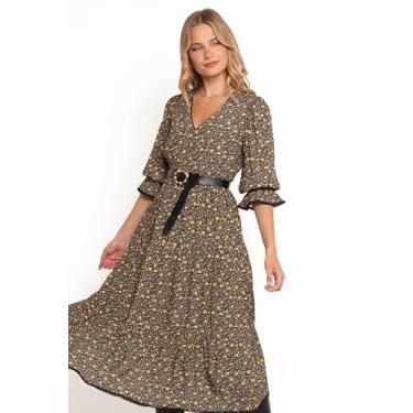 Imagem de Petal & Pup Vestido feminino Simone Midi Camel