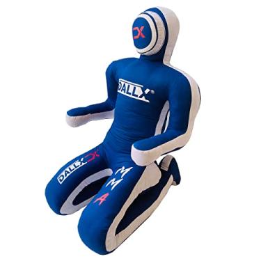 Imagem de MMA manequim sentado para luta livre judô karatê BJJ JIU Jitsu Punching manequins artes marciais mistas treinamento policial autodefesa – não preenchido (azul, 1,8 m)