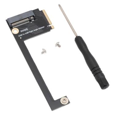 Imagem de XUMIUZIY Placa de expansão SSD de conversão portátil 2230 para 2280 Rog Ally, chave NVME M NGFF M.2 PCIE 4.0 3.0 ouro dedo adaptador de alta capacidade cartão de conversão de 90 graus, preto