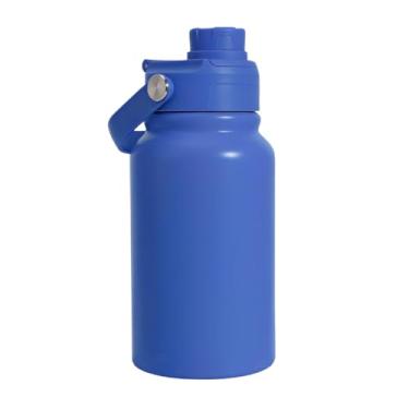 Imagem de Garrafa Térmica Inox 350ml com Alça Ergonômica e Tampa Antivazamento | Parede Dupla e Isolamento a Vácuo (Azul Escuro)