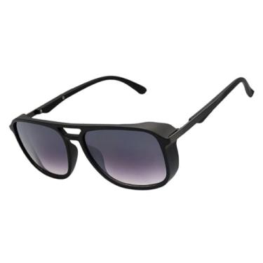 Imagem de Óculos de Sol Quadrado Soldador Premium Estilho Alok Steampunk Retrô Clássico Vintage Moderno UV400 Masculino Feminino Unisex - Modelo Leblon 2.0 - Cacife Brand (Preto Degradê)