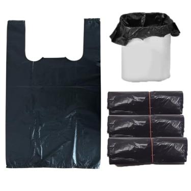 Imagem de Sacos de lixo de 4 litros, mini sacos de lixo fortes para mini lixeira de mesa, 600 unidades, com alça, preto