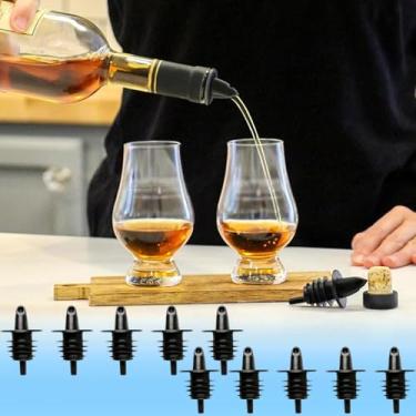 Imagem de Despejadores de garrafa de controle preciso de xarope de gelo - bicos profissionais para cones de neve e sabores de bebida (pacote com 10)