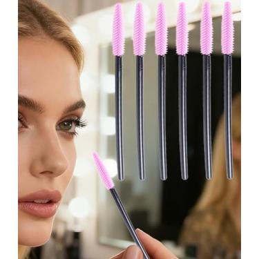 Imagem de Conjunto de 100 pincéis descartáveis descartáveis de silicone para rímel, varinhas, aplicador, pincel de sobrancelha, kit de ferramentas de maquiagem