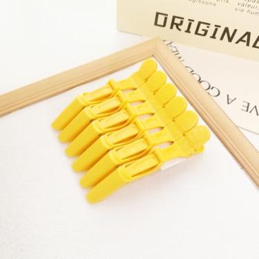 Imagem de Pacote com 5 grampos de cabelo jacaré - Clipes de estilo profissional para cabelo, clipes jacarés de plástico de qualidade de salão