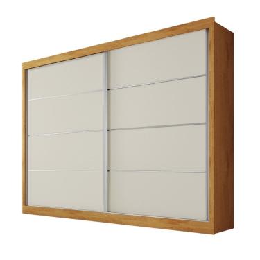 Imagem de Guarda Roupa Verona Plus 2 Portas 100% Mdf Mademarcs Peroba-off White-peroba