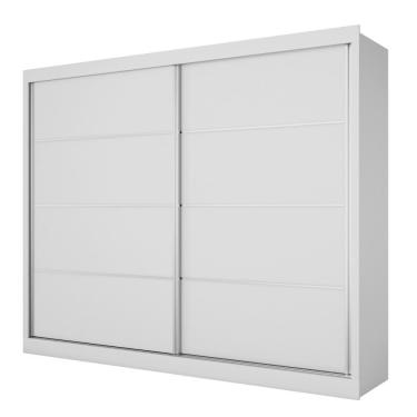 Imagem de Guarda Roupa Verona Plus 2 Portas 100% Mdf Mademarcs Branco Acetinado