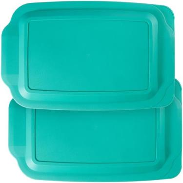 Imagem de Tampa de recipiente MRX Solutions 9x13 Turquesa, pacote com 2
