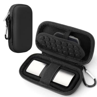 Imagem de Linpr Capa para monitor de frequência cardíaca compatível com KardiaMobile 6L e 1L, capa rígida de viagem para dispositivos de monitoramento de eletrocardiograma AliveCor, inclui caixa de comprimidos