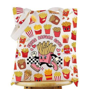Imagem de G2TUP Kawaii Bolsa de ombro para batatas fritas para amantes de batatas fritas antes dos caras (Batatas fritas antes de TG)