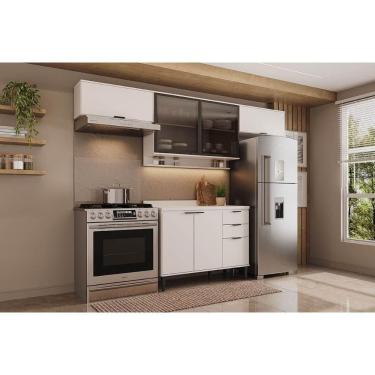 Imagem de Cozinha Modulada Carraro Alpha Alpha 4 Peças (3aéreos+1balcão) C4p180 Branco-carraro