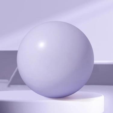 Imagem de Pequena bola de Pilates de 23 cm pequena bola de exercícios mini bolas de ioga para academia, ioga, treinamento básico, fitness, treino, estabilidade, melhora o equilíbrio (roxo)