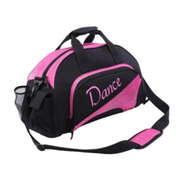 Imagem de Vaveren Bolsa esportiva para dança, bolsa de ginástica com compartimento para sapatos para exercícios, treino e acampamento, Rosa Vermelha