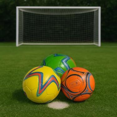 Imagem de Bola De Futebol Society Campo Quadra Colorida Tamanho Padrão N°5 Premium