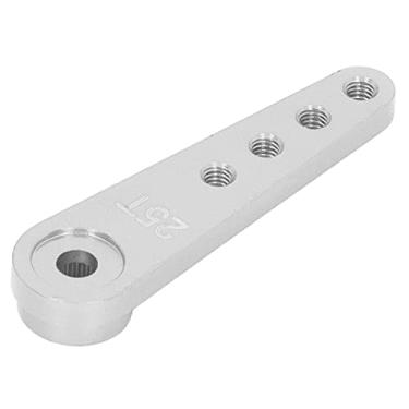 Imagem de Braço servo 25t universal, liga de alumínio, buzina de direção alongada, alta resistência, durável para carros rc, caminhões, modelos de barcos (Prata)