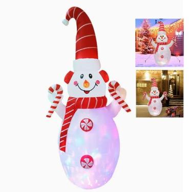 Imagem de Boneco de Neve Inflavel Natal Iluminado Natalino Grande Festa Fim de A