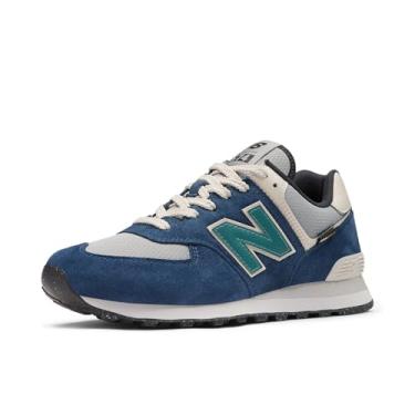 Imagem de New Balance Tênis unissex adulto 574 V2 Season, Azul-marinho/cinza ardósia/novo abeto, 5.5 Wide Women/4 Men
