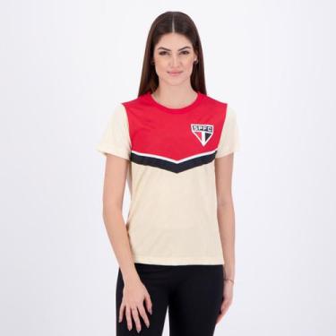 Imagem de Camisa São Paulo Fundamento Feminina Bege - Braziline, P