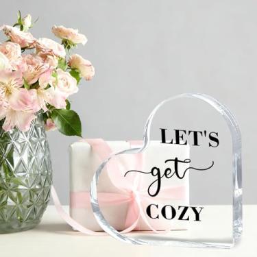 Imagem de Sinais de acrílico inspiradores, placas de acrílico em forma de coração, decoração de mesa, placa de decoração de casa de fazenda para prateleira, decorações de mesa de família para cozinha, quarto