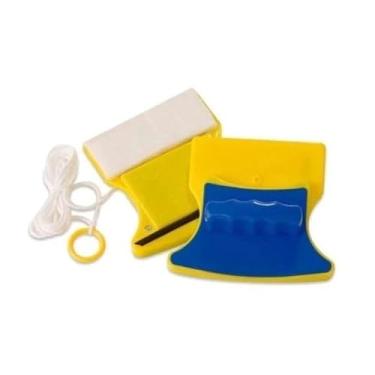 Imagem de Kit 2 Limpador de vidro magnético dupla face para aquário e janela prática limpeza