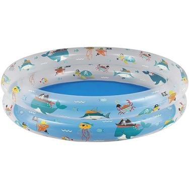 Imagem de Piscina Infantil 90L Fundo do Mar – Piscininha Estampada para Meninos e Meninas, Segura e Divertida Opção 2: