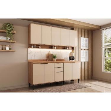 Imagem de Cozinha Completa Alpha 4 Peças (2aéreos+2balcões) C4p177 Freijo-off White - Carraro