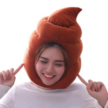 Imagem de BEESUM 2023 Novelty Poop Hat Cap Plush Wicked Poo Dress Up Mask for Decorations Halloween Christmas Party Costume