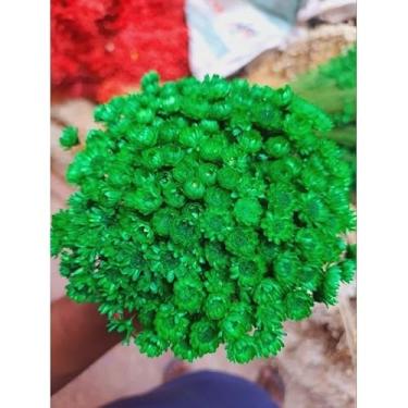 Imagem de Flores Sempre Viva Secas para Decoração – Kit 300 a 2100 Unidades Ideal para Festa Casamento e Arranjos (Verde escuro,7 buquês)