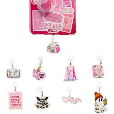 Imagem de Lindo conjunto de berloques para Kindle, pingentes de plugue de poeira para Kindle Paperwhite, corrente de laço com gancho, acessórios para E-Reader Tipo de telefone C/USB C portas de carregamento