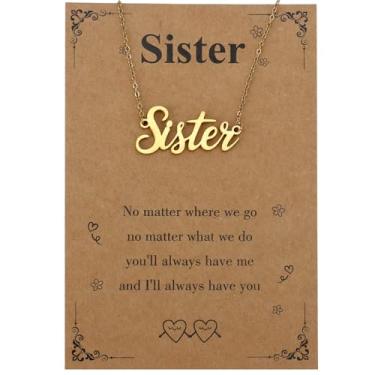 Imagem de EGHTvmok Presentes de aniversário para irmãs, Natal, Natal, irmãs, irmãs, irmãs, presentes exclusivos para adultos, irmãzinhas, formatura, 18, 21 anos, dia dos namorados, dia das mães, colares para