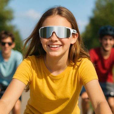 Imagem de Óculos de sol infantil esporte-ciclismo-corrida-surf uv - ALÍKI, Branc