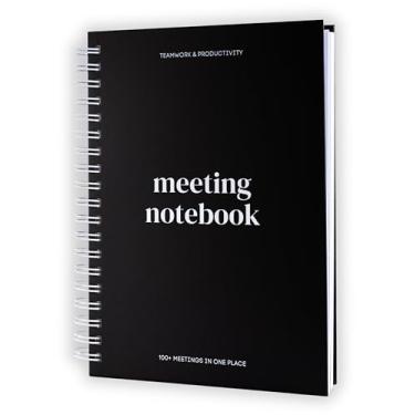 Imagem de Lamare Caderno de reuniões para organização do trabalho – Caderno de trabalho perfeito para anotações e agenda de reuniões para produtividade