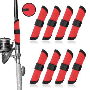 Imagem de Bagentry 8 peças 5,9''/15 cm capas de anzol de pesca, protetor de capas de iscas de pesca, armadura de proteção com fecho de toque para vara de pescador capa de armazenamento A