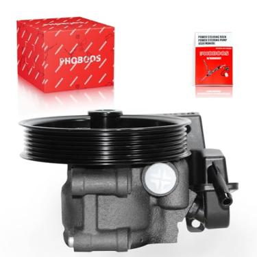 Imagem de PHOBOOS Bomba de direção hidráulica compatível com Ford Focus 2006-2011, Transit Connect 2010-2011, 2.0L/2.3L/2.5L, com saída, reservatório e polia, direção suave, baixo ruído, alta durabilidade, ref