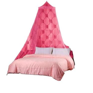 Imagem de Mosquiteiro Casal Filó com Elástico – Renda Volta ao Mundo, Proteção Completa e Estilo para Cama Box, Queen, King e Solteiro(vermelho)