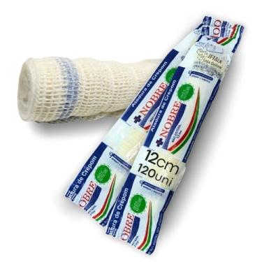 Imagem de Atadura elástica crepom 13 fios - 12cm x 1,8m - 120 rolos