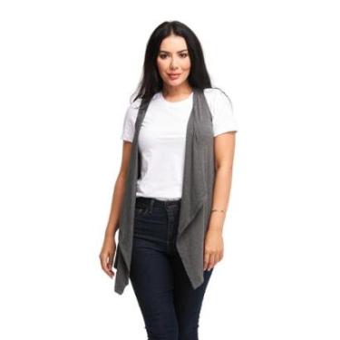 Imagem de Colete Feminino Max Cardigan Regata Kimono Com Bico-Feminino