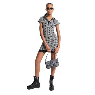 Imagem de Michael Kors Vestido feminino com capuz e zíper, Níquel, M
