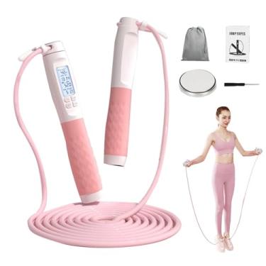 Imagem de Contando corda de pular, corda de pular inteligente | Corda de pular rápida para queima de gordura com lembrete de alarme - Contador de calorias, cordas de pular ajustáveis para fitness, exercícios,