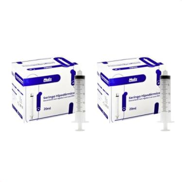 Imagem de Kit com 200 Seringas 20 ml Desc sem agulha Luer Lock - Medix