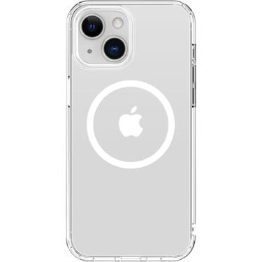 Imagem de ICEDIO Capa transparente para iPhone 14 Plus com protetor de tela, amortecedores de TPU de cristal transparente antiamarelamento, capa de acrílico, capa protetora testada contra quedas de grau Mil