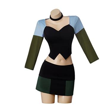 Imagem de RocailleCos Total Drama Island Gwen Cosplay Costume Crop Top and Mini Skirts for Women (XL, Gwen)