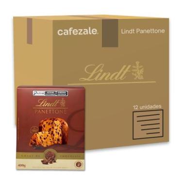 Imagem de Panetone Lindt Gotas De Chocolate Suiço Kit 12 Unidades 400G