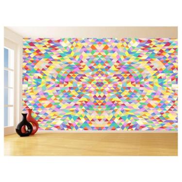 Imagem de Papel De Parede Geométrico Formas Linhas Cores 3,5M Gmt25 - Você Decor