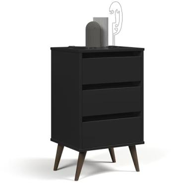 Imagem de Mesa de Cabeceira Retrô Wood - JM3 Moveis (Preto)