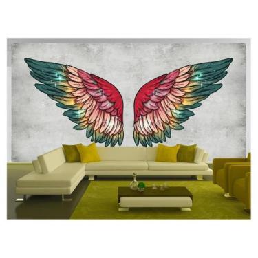 Imagem de Papel De Parede 3D Arte Asas Selfie Insta Cores 3,5M Tra386 - Você Dec