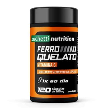Imagem de Ferro Quelato Bisglicinato 34mg 120 Cápsulas Vitamina C 200mg Zuchetti nutrition